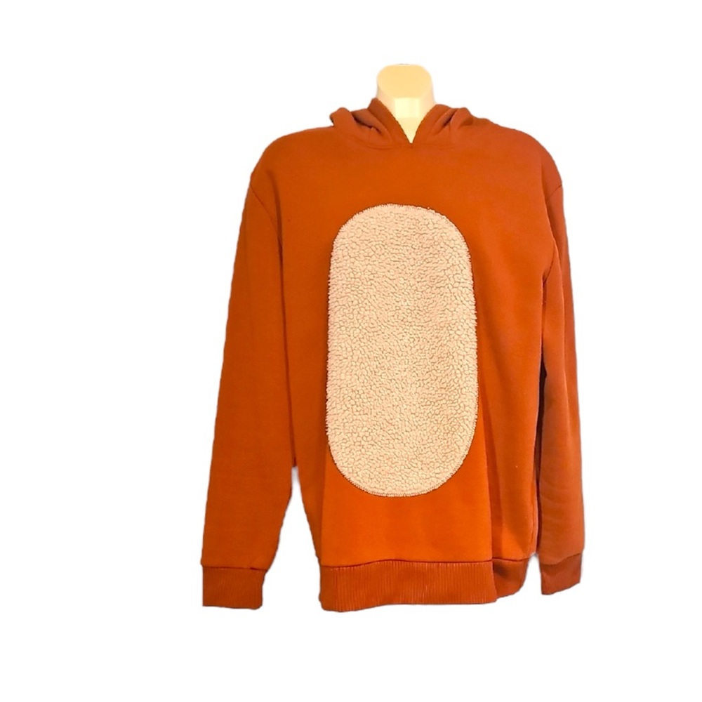 💚 Under Disguise Reindeer Hoodie with Sherpa Patch, Size L